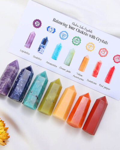 7 Chakra Energy Crystal Towers Box Set Wholesale