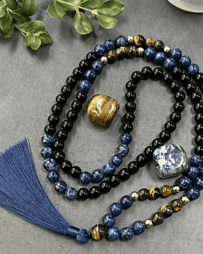 8MM Unisex Natural Mala Beads Crystal Necklace