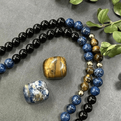 8MM Unisex Natural Mala Beads Crystal Necklace