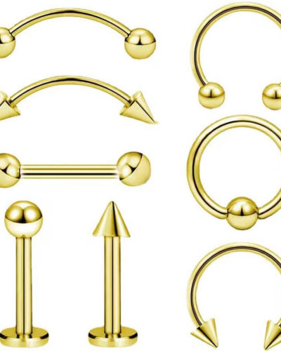 8pcs Body Jewelry Nose Ring Piercing Lip Wholesale (2)