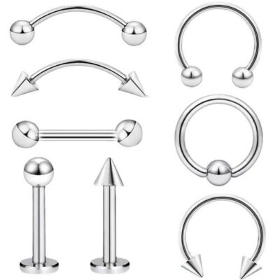 8pcs Body Jewelry Nose Ring Piercing Lip Wholesale (3)