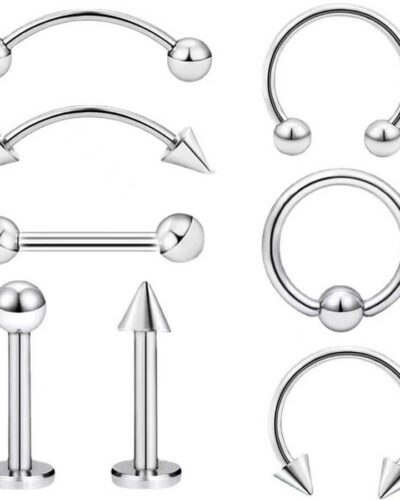 8pcs Body Jewelry Nose Ring Piercing Lip Wholesale (3)