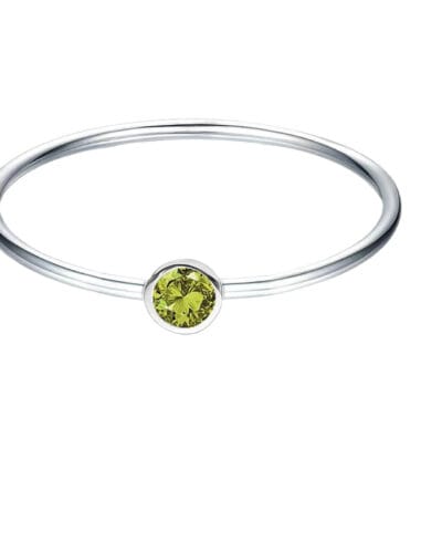 925 Silver Simple Birthstone Rings for Women 3