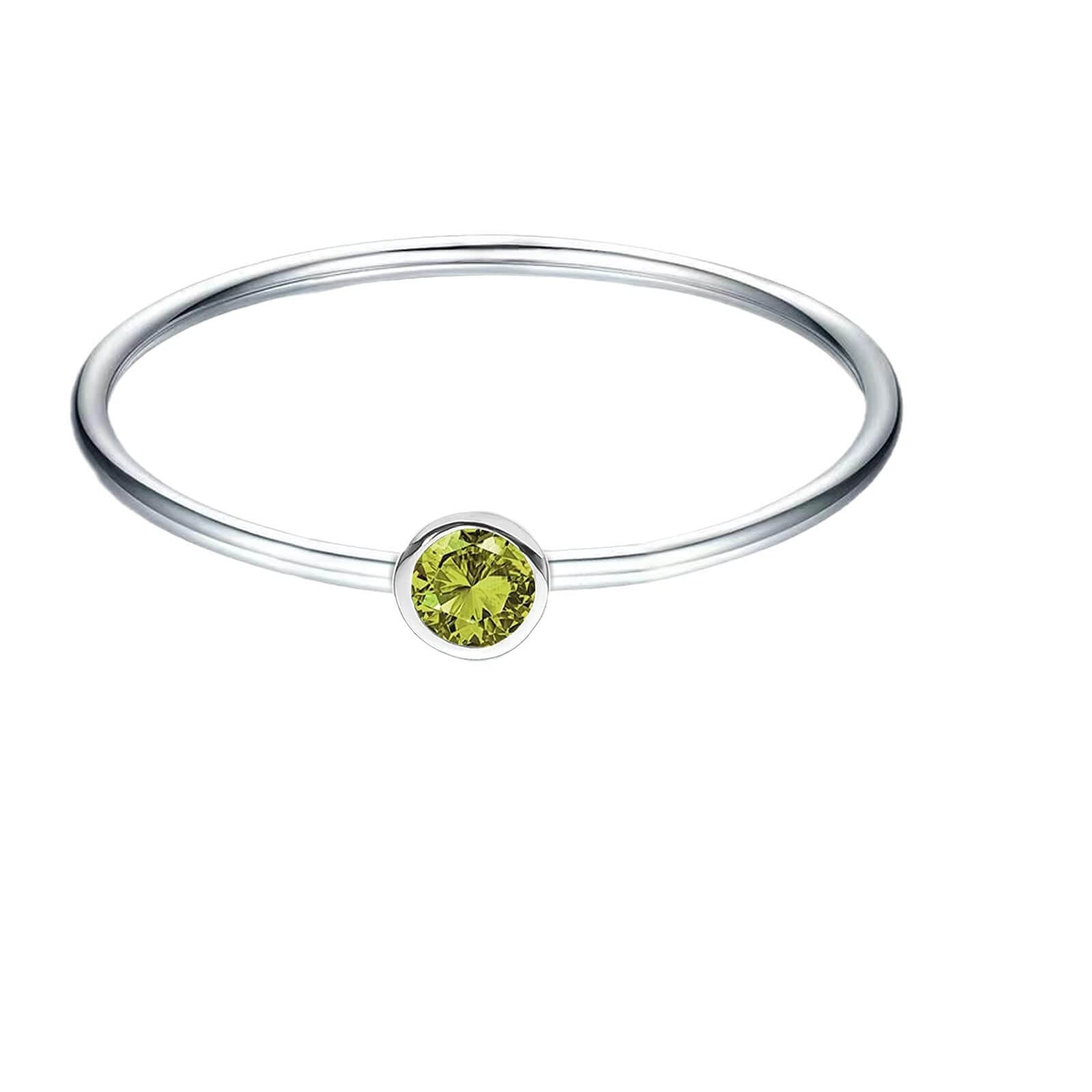 S925 Silver Simple Birthstone Rings for Women - Image 5