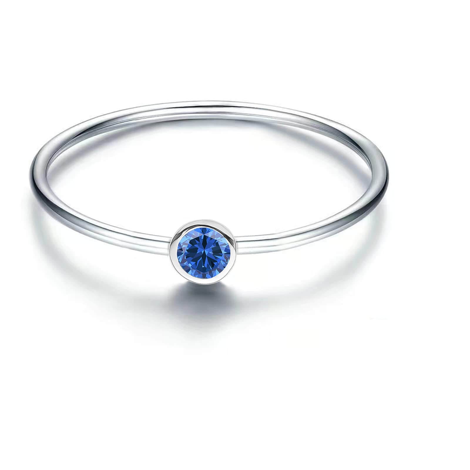 S925 Silver Simple Birthstone Rings for Women - Image 7