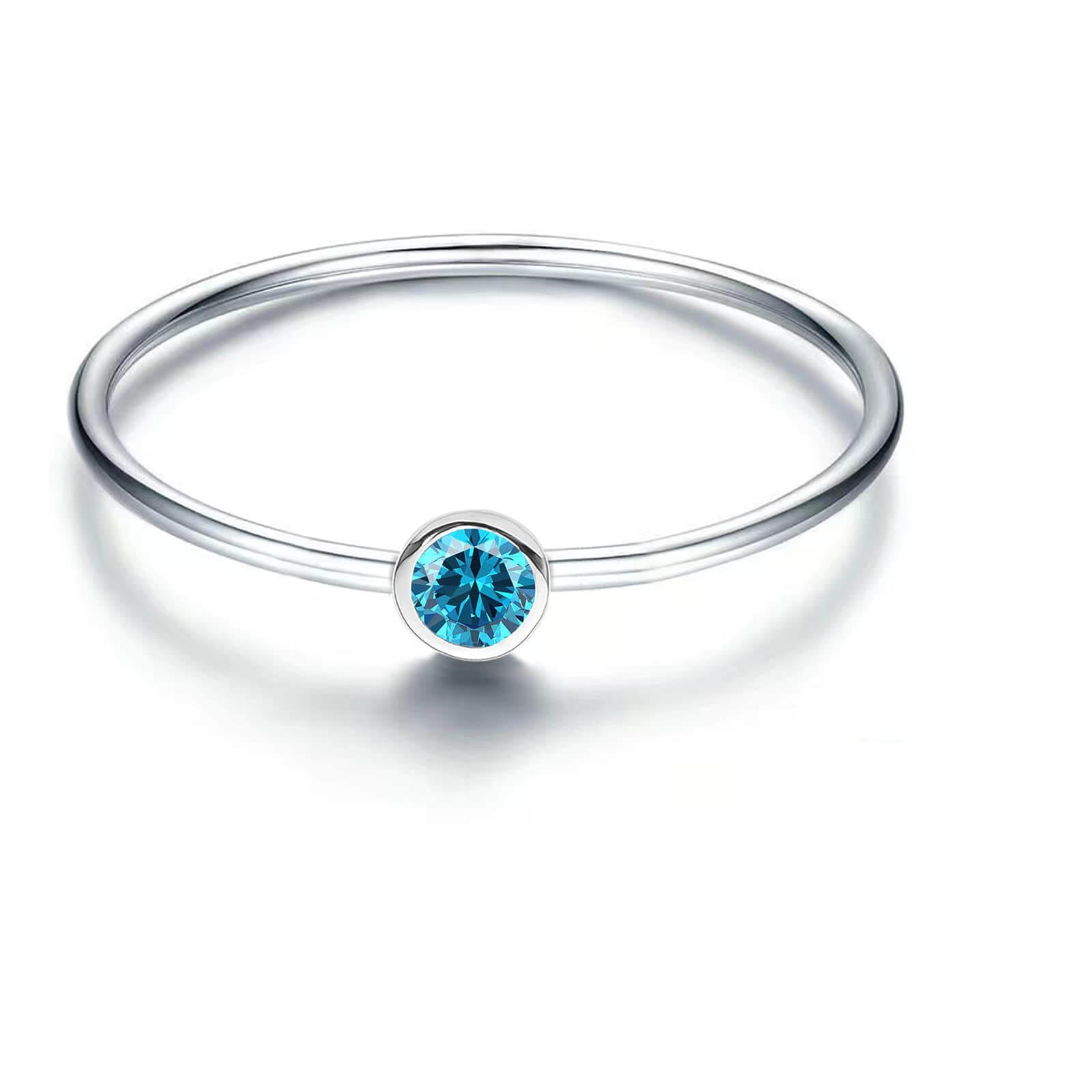 S925 Silver Simple Birthstone Rings for Women - Image 8