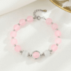 Luxury 925 Sterling Silver Rose Quartz Healing Crystal Bracelet
