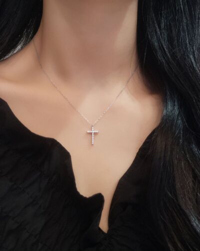 Alternativní pohled na 925 Sterling Silver Cross Necklace with Zircon