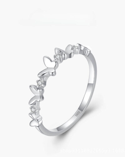 925 Sterling Silver Women Butterfly Ring
