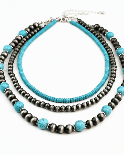 Antique Turquoise Beaded Necklace Jewelry Stackables Wholesale