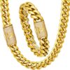 A-Z Letters Diamond Cuban Link Miami Chain 18k Gold Plated (1)