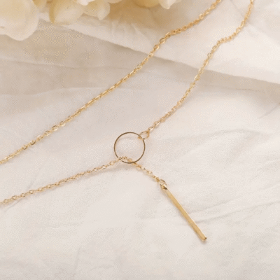 Adjustable Alloy Collarbone Chain Necklace for Women