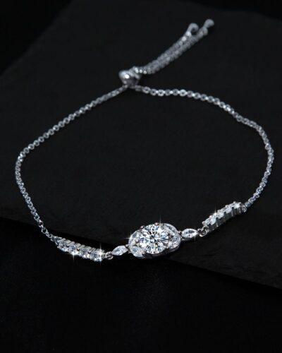 Alternatief beeld van Adjustable Moissanite Bracelet with 925 Sterling Silver