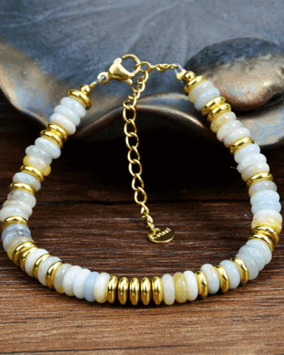 Semi-Precious Gemstone Colorful Beaded Bracelet