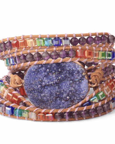 Stackable Bohemian Style Raw Stone Beaded Bracelet