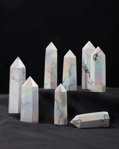 Angel Aura Howlite Tower Healing Crystal Bulk