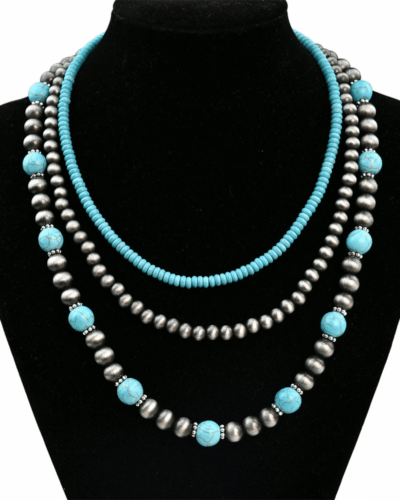 Antique Turquoise Beaded Necklace Jewelry Stackables Wholesale