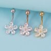 Belly Button Rings with Flower Shaped Design