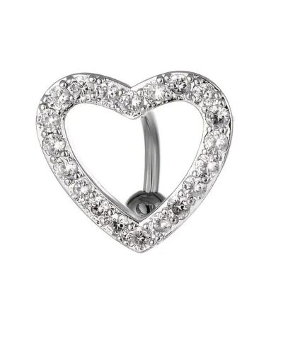 Belly Ring Piercing Jewelry with Heart Shaped Design