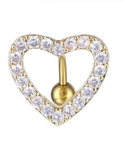 Belly Ring Piercing Jewelry with Heart Shaped Design