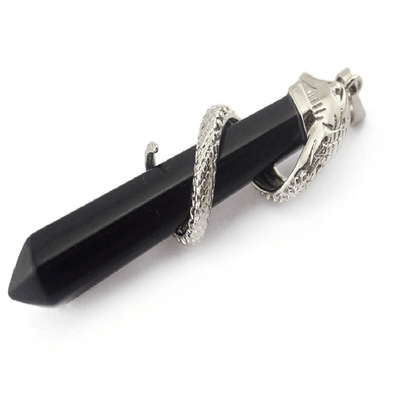 Snake-Wrapped Raw Crystal Point Pendant Bulk
