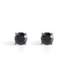 Black Moissanite Earrings Stud with 925 Sterling Silver