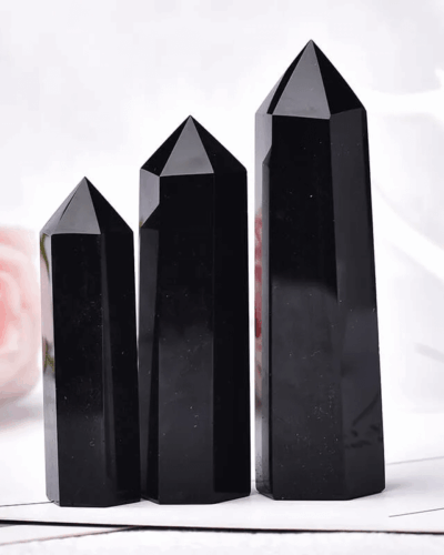 Black Obsidian Towers Polished Wholesale