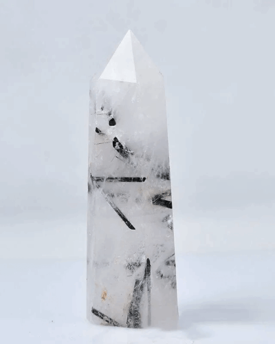 Black Rutilated Quartz Point Tower Wand