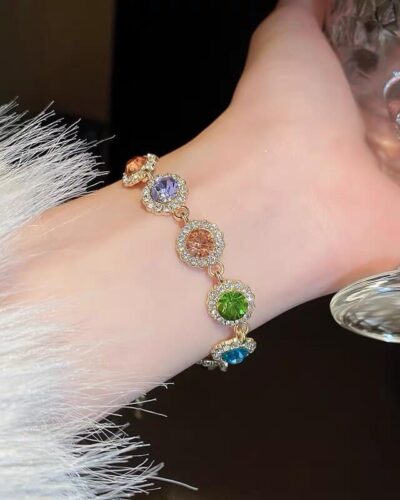 Bling Colorful Full Diamond Necklace Choker Wholesale (1)