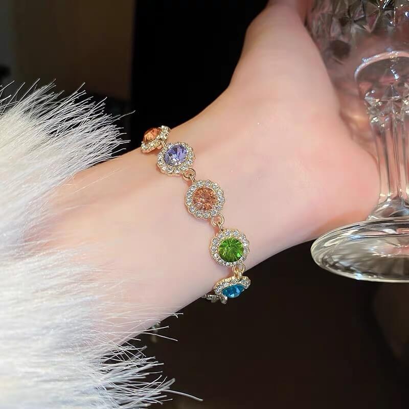 Bling Colorful Full Diamond Necklace Choker Wholesale (1)