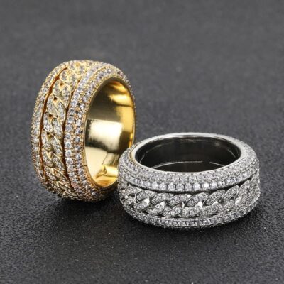 Bling Rotatable Diamond Cuban Link Ring (5)
