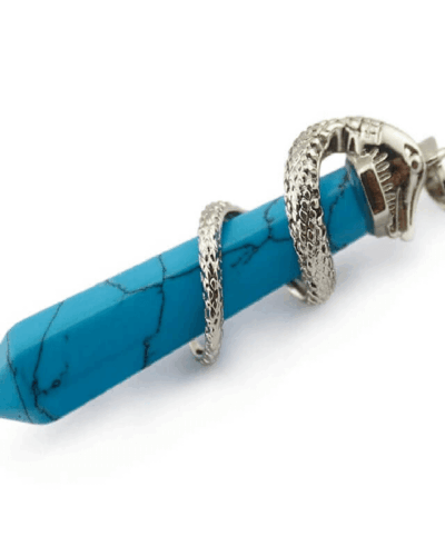Snake-Wrapped Raw Crystal Point Pendant Bulk