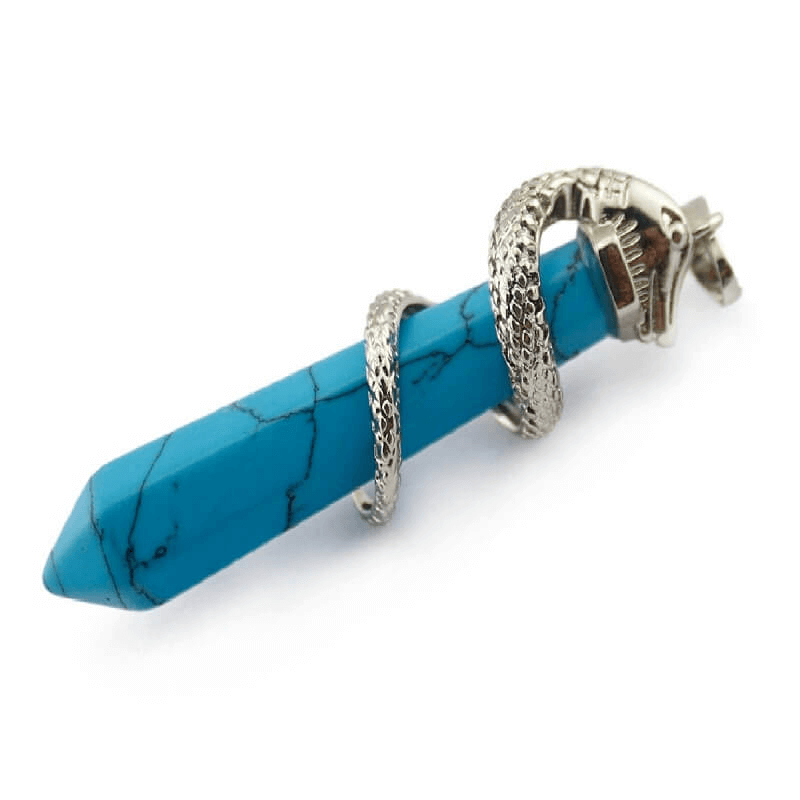 Snake-Wrapped Raw Crystal Point Pendant Bulk