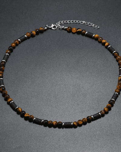 Bohemian Natural Tiger Eye Stone Beaded Necklace Wholesale