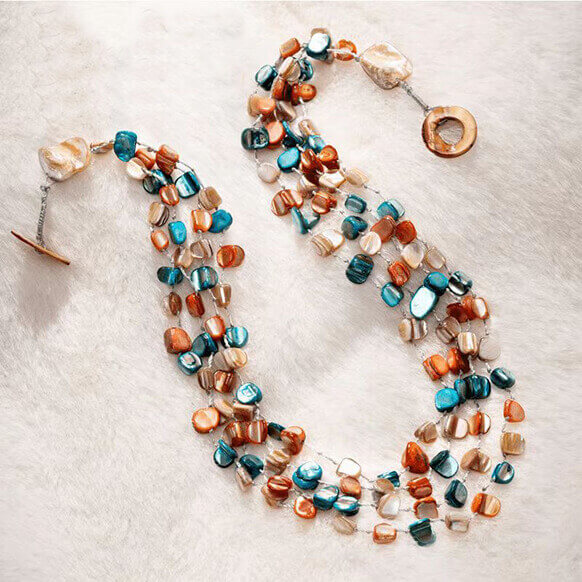 Bohemian Style Irregularly Seashell Layered Necklace