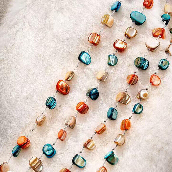 Bohemian Style Irregularly Seashell Layered Necklace - 画像5