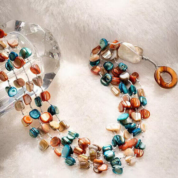 Bohemian Style Irregularly Seashell Layered Necklace - 画像3