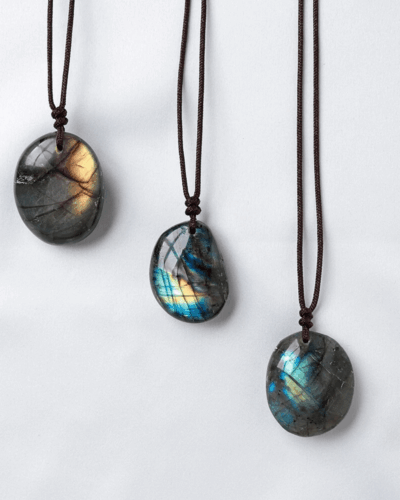 Boho Style Adjustable Labradorite Crystal Necklace