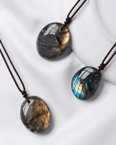 Boho Style Adjustable Labradorite Crystal Necklace