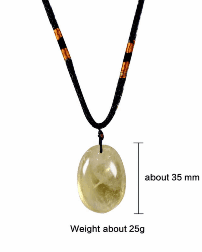 Brazil Citrine Quartz Pendant Woven Necklaces Bulk 5