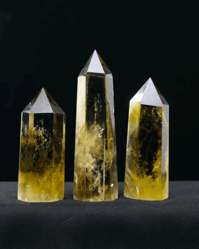Brazil Yellow Citrine Tower Raw Stone Crystal
