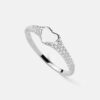 Bulk Silver Heart Ring with Diamonds CZ SHOW
