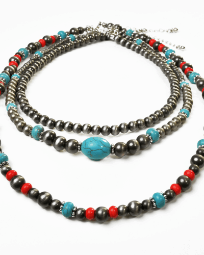 Antique Turquoise Beaded Necklace Jewelry Stackables Wholesale