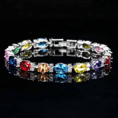 Colorful AAA Zircon Tennis Bracelet​ for Women COLORFUL