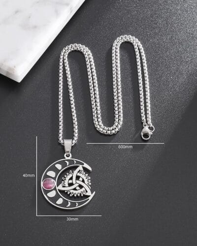Celtic Knot Pendant Stainless Steel Mens Necklace 4