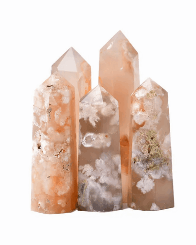 Cherry Blossom Agate Crystal Point Tower Wholesale