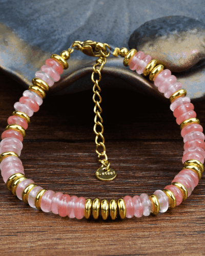 Semi-Precious Gemstone Colorful Beaded Bracelet