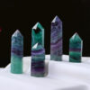 Chunky Green Purple Rainbow Fluorite Tower Wholesale