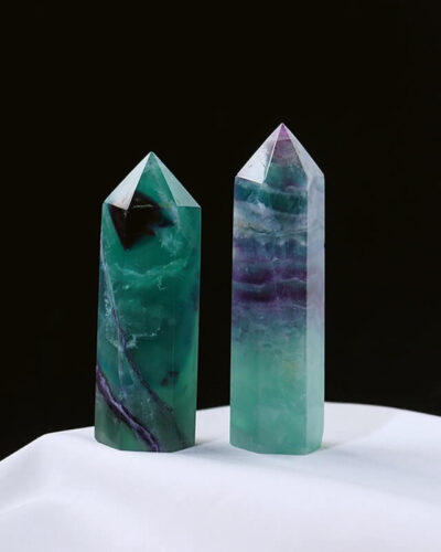 Chunky Green Purple Rainbow Fluorite Tower Wholesale