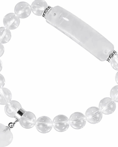 8MM Healing Crystal Heart Charm Bracelet Bulk